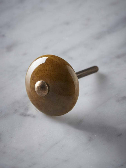 Ceramic Round Knob - Ochre