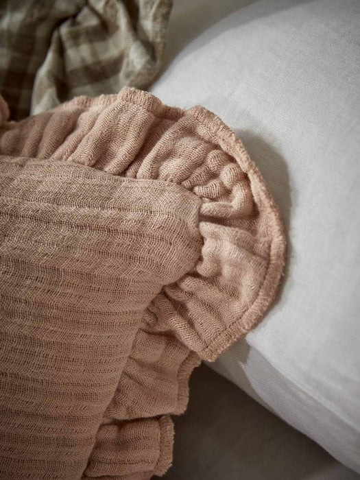 Ruffle Linen Cushion Cover