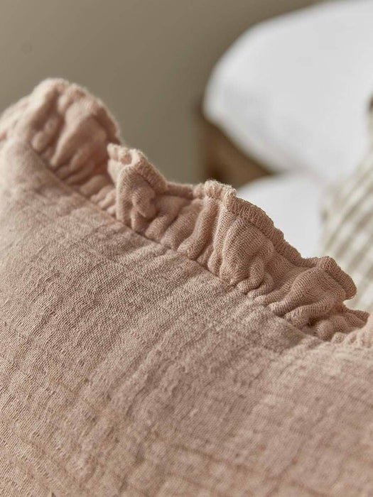 Ruffle Linen Cushion Cover