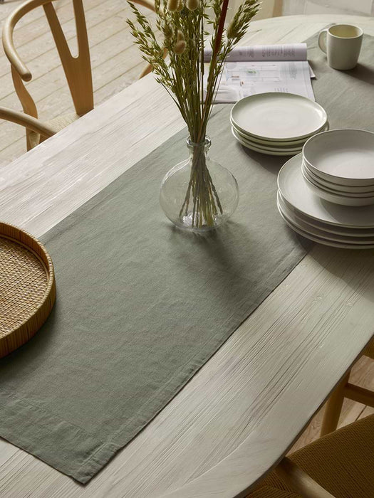 Linen Table Runner - Khaki