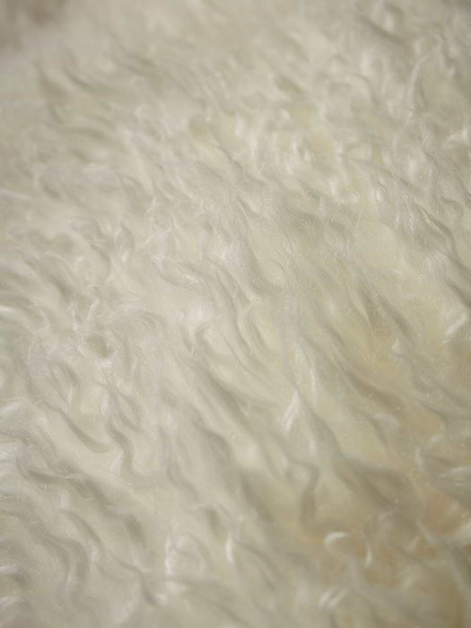 Oversized Curly Sheepskin Beanbag -Ivory