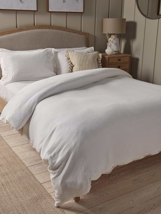 Muslin Double Duvet Cover Set - White