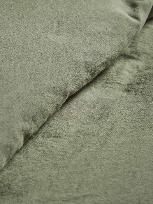 Luxury Linen King Duvet Cover - Olive Green