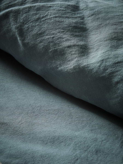 Luxury Linen King Duvet Cover - Nordic Blue