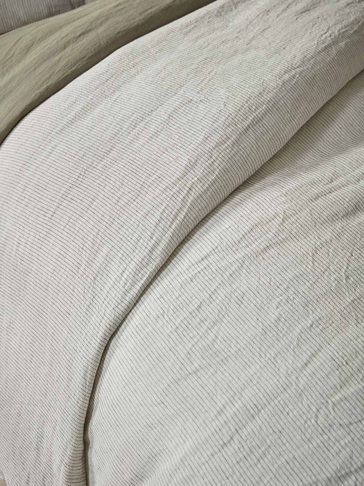 Luxury Linen King Duvet Cover - Striped