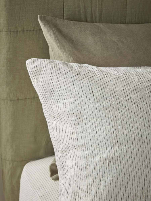 Two Luxury Linen Pillowcases - Striped