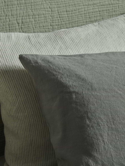 Two Luxury Linen Pillowcases - Dove Grey