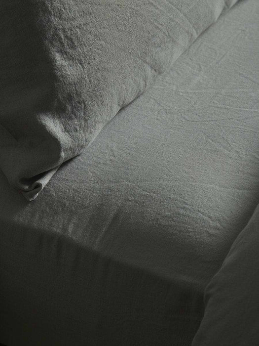 Luxury Linen King Fitted Sheet - Dove Grey