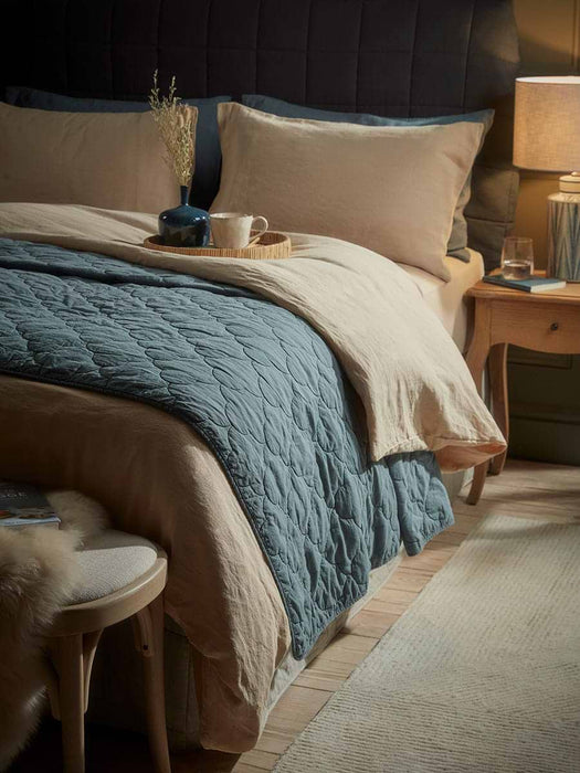 Two Luxury Linen Pillowcases - Barley
