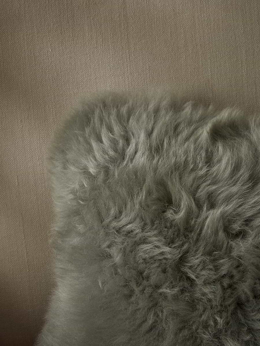 Lira Sheepskin Cushion Cover - Dusky Eucalyptus