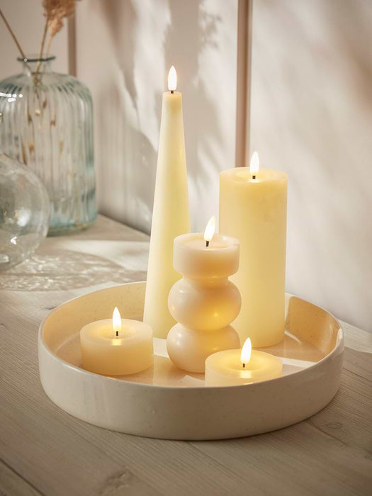 LED Abstract Faux Candle - Ivory