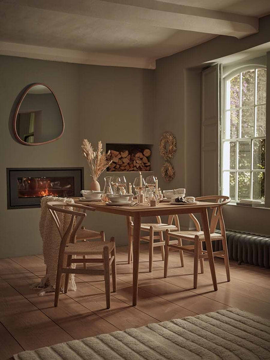 Chevron Oak Rectangle Dining Table - 6 Seater