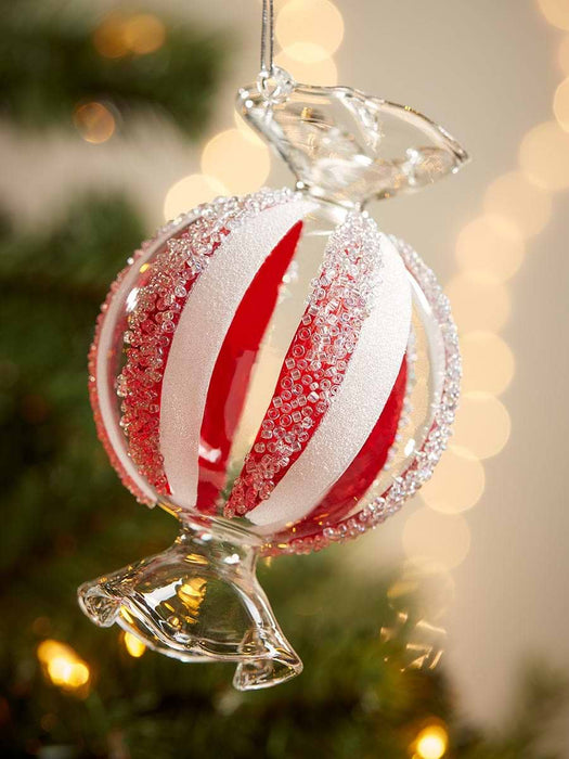 Four Giant Sweets Glass Baubles
