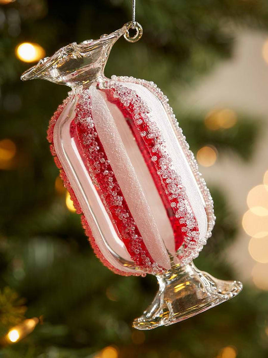 Four Giant Sweets Glass Baubles
