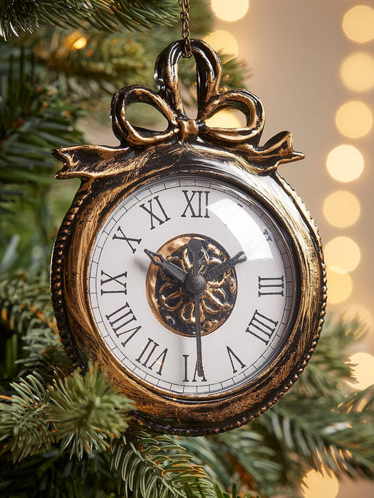 Six Gilded Clock Baubles
