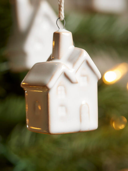 Five Porcelain House Hanging Decorations