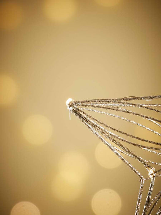 Light Up Glittered Tree Topper