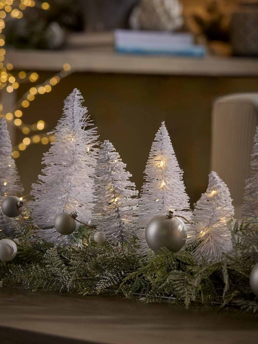 Light Up Brush Trees Forest - White