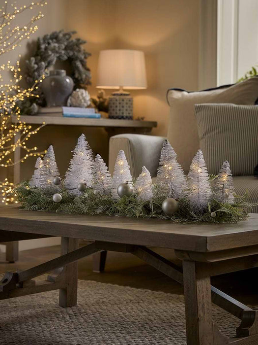Light Up Brush Trees Forest - White
