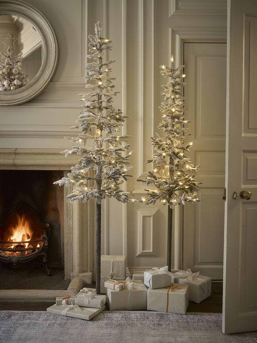 Light Up Snowy Pencil Pine - Small