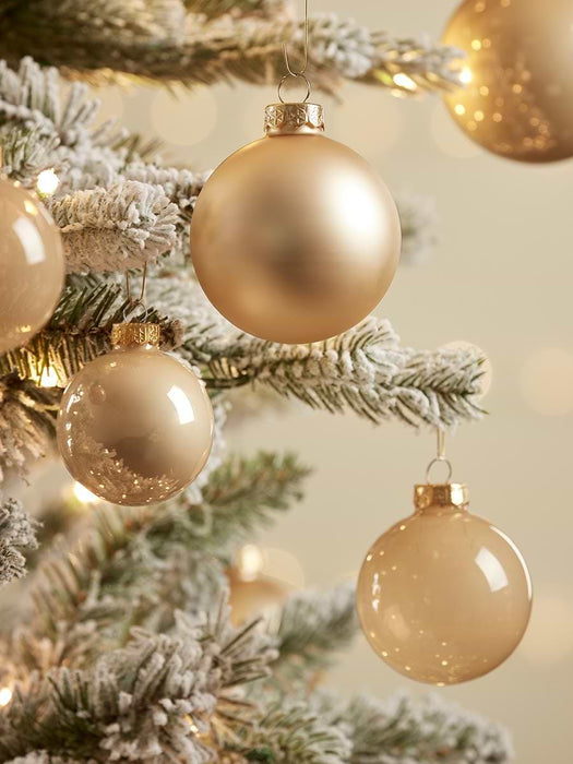 Glass Bauble Selection Box - Pearly
