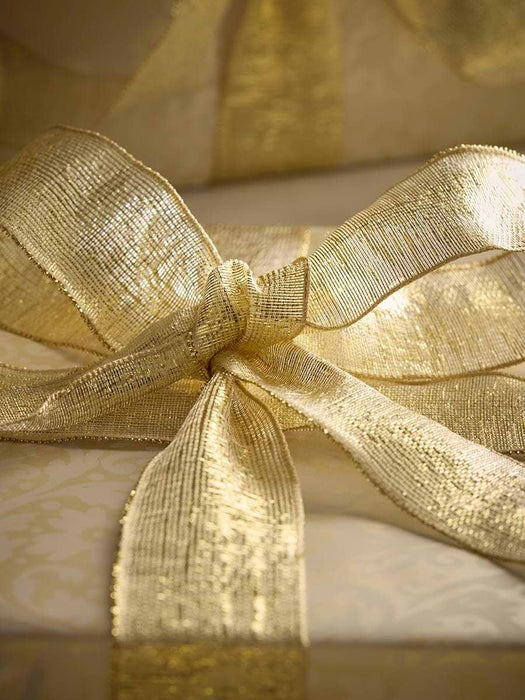 Metallic Wired Ribbon - Gold 10m