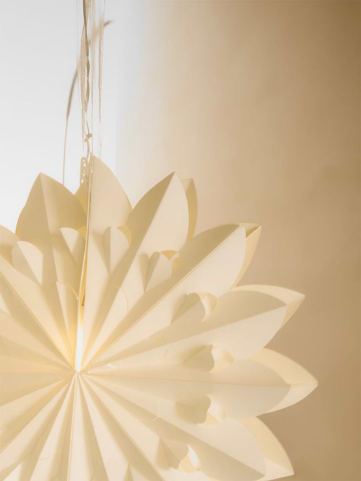 Light Up Paper Star - Cream