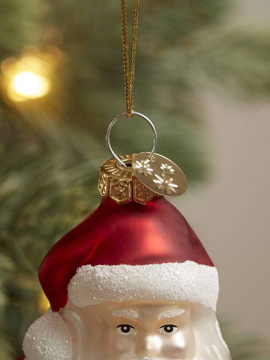 Retro Santa Glass Bauble