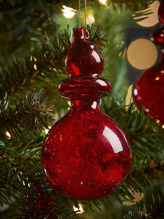 Six Crackle Glass Drops