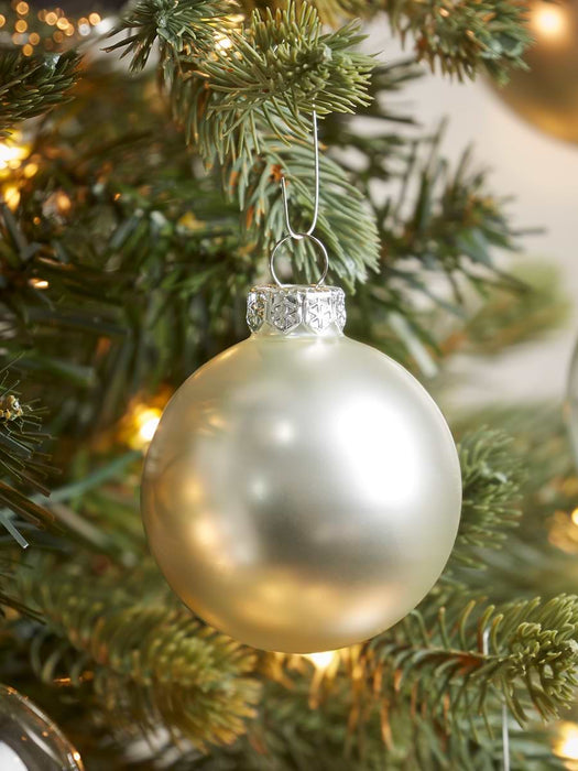 Glass Bauble Selection Box - Silver