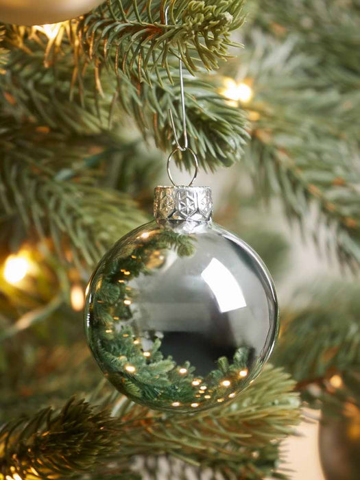 Glass Bauble Selection Box - Silver