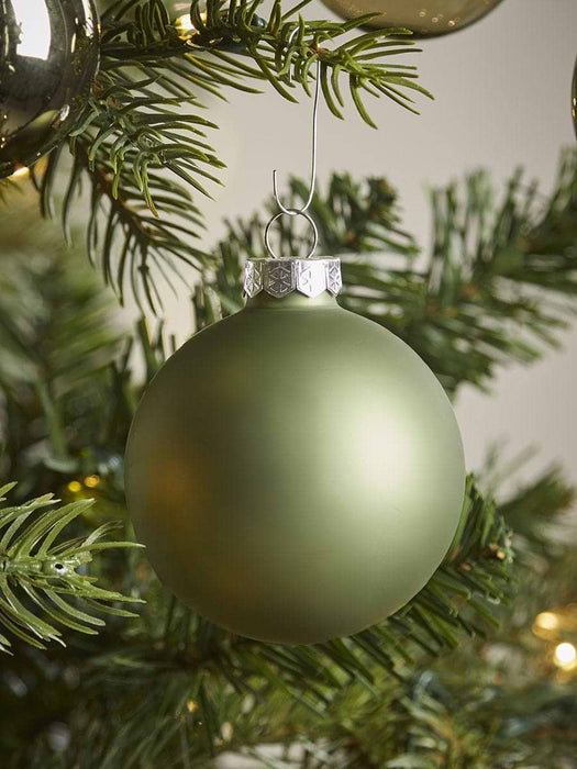 Glass Bauble Selection Box - Moss