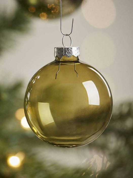 Glass Bauble Selection Box - Moss