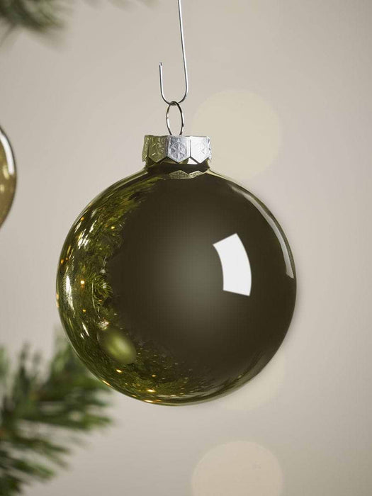 Glass Bauble Selection Box - Moss