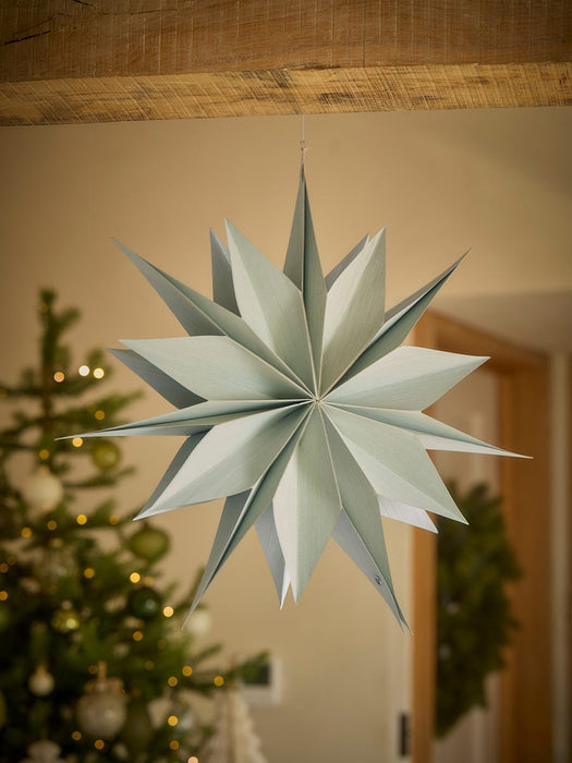 Sage Hanging Paper Star - Small