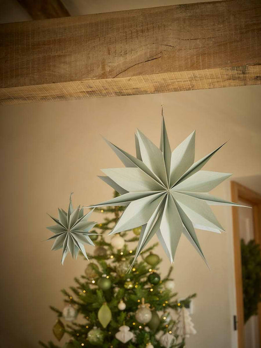 Sage Hanging Paper Star - Small