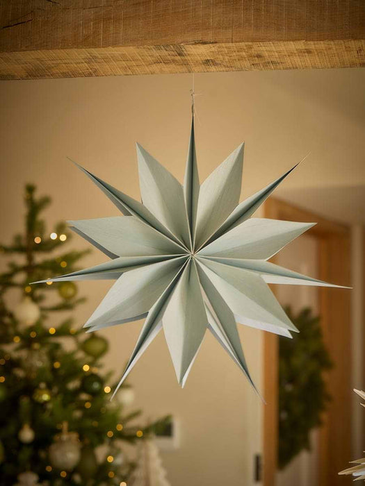 Sage Hanging Paper Star - Small