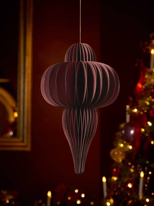Supersized Honeycomb Paper Drop - Deep Red