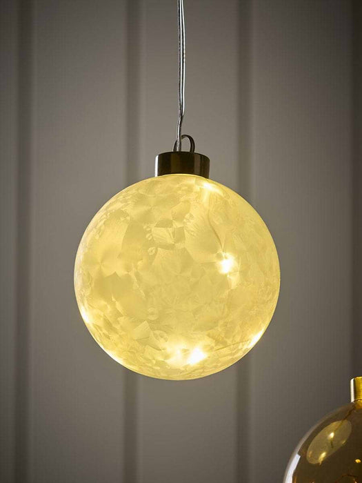 Three Light Up Glass Spheres
