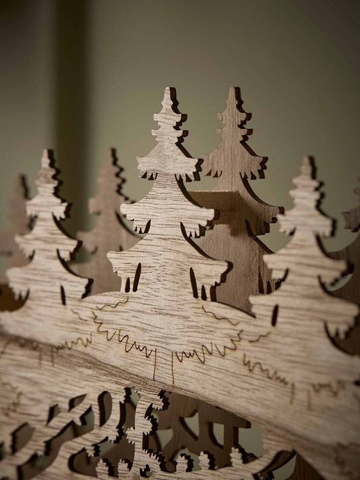 Festive Forest Wooden Lit Village