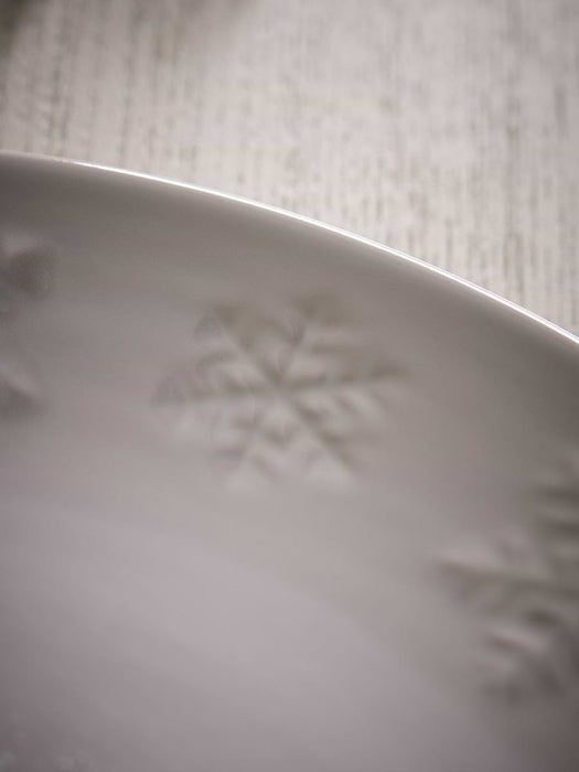 Embossed Snowflakes Serving Plate