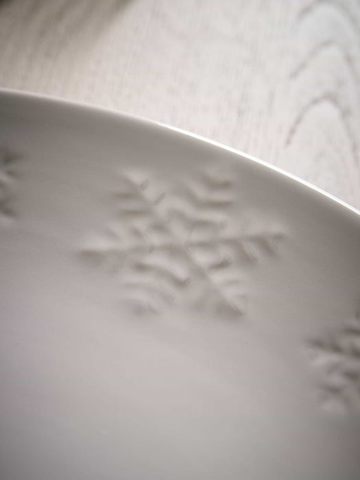 Embossed Snowflakes Serving Plate