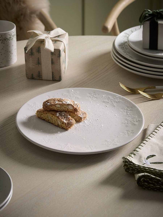 Embossed Snowflakes Serving Plate