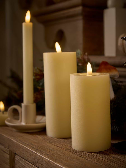Seven Piece Remote Controlled LED Candle Set