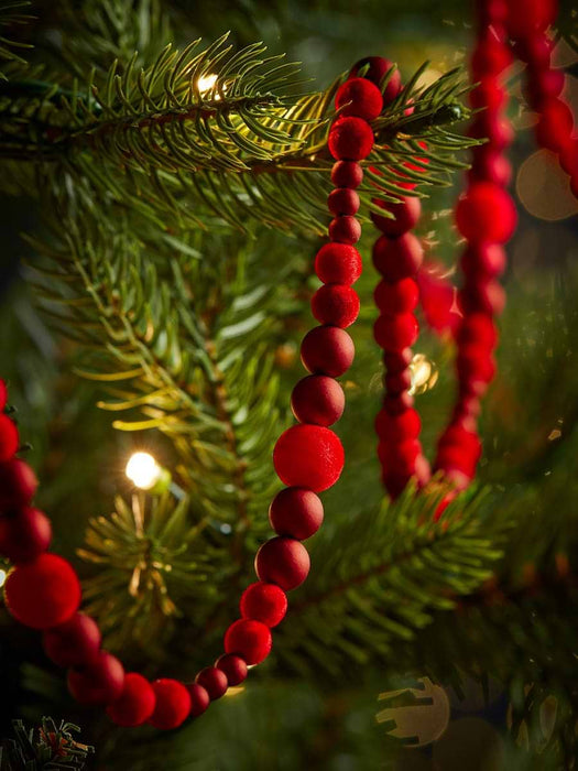 Flocked Beaded Garland