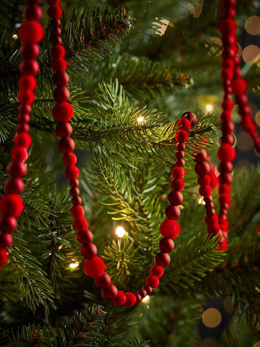 Flocked Beaded Garland