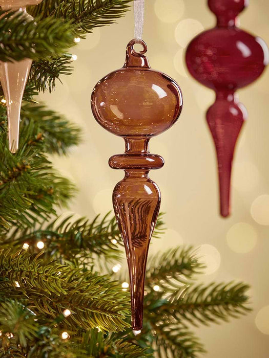 Four Finial Glass Baubles