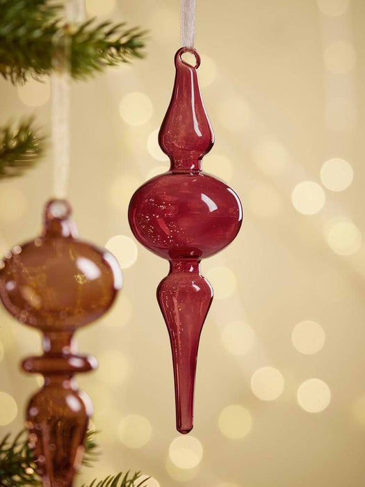 Four Finial Glass Baubles