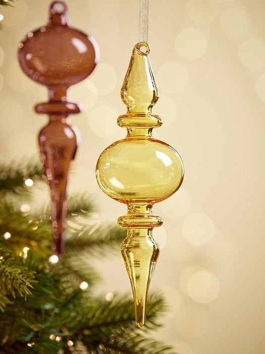 Four Finial Glass Baubles
