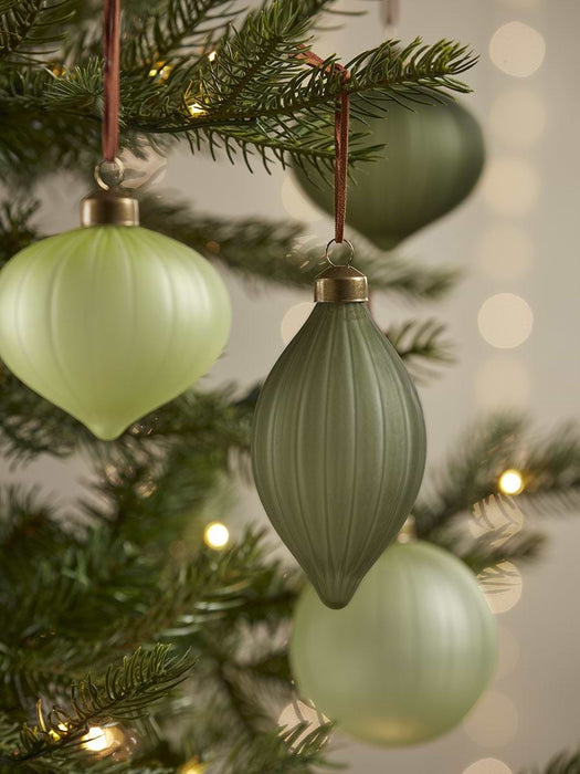 Glass Bauble Selection Box - Cream